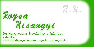 rozsa misangyi business card